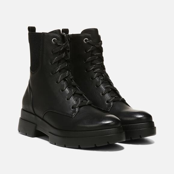 Soul Naturalizer Women's 7.5W Black Ozzy Lug Sole Combat Boots Lace Up LB13-30 - Picture 1 of 7
